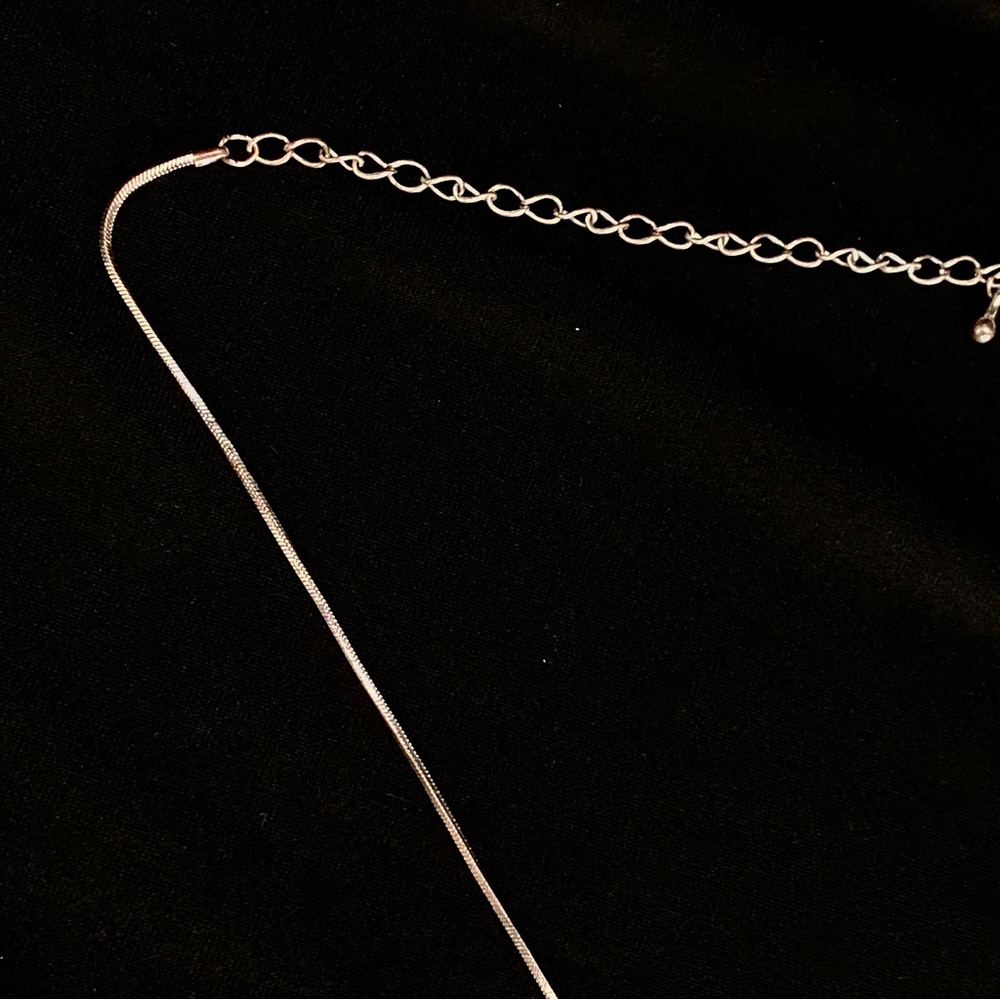 Silver-Tone Multistone Circular Pendant Necklace - Picture 4 of 4